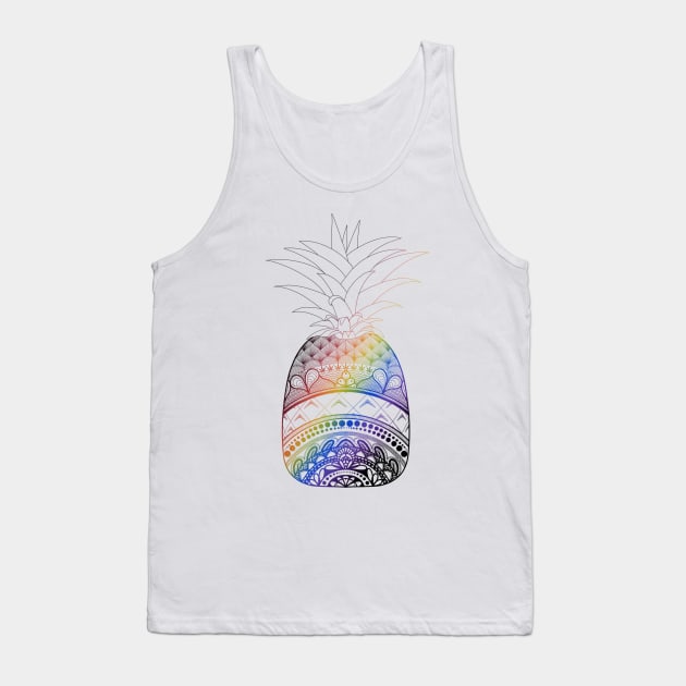 Pineapple mandala Tank Top by Jewelldoesart